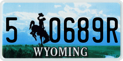 WY license plate 50689R