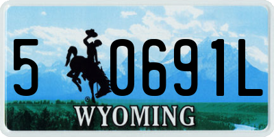 WY license plate 50691L