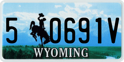 WY license plate 50691V