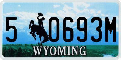 WY license plate 50693M