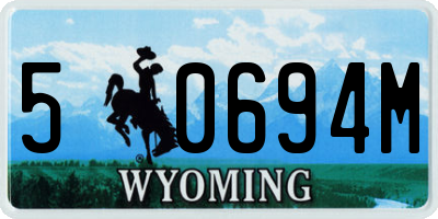 WY license plate 50694M