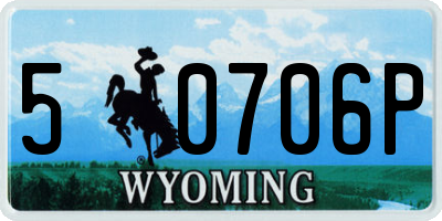 WY license plate 50706P