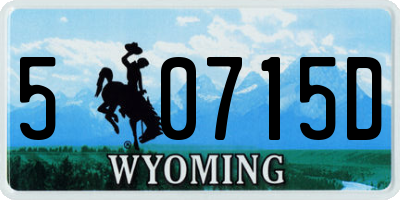 WY license plate 50715D
