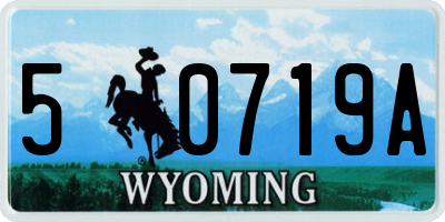 WY license plate 50719A