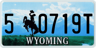 WY license plate 50719T