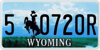 WY license plate 50720R