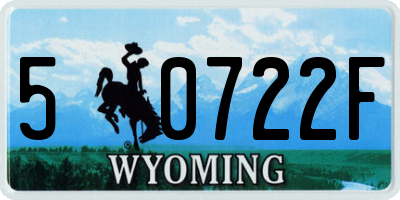 WY license plate 50722F