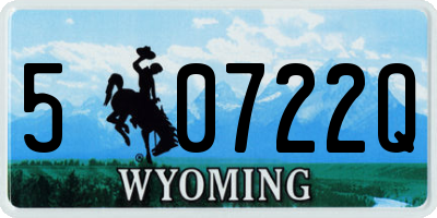 WY license plate 50722Q