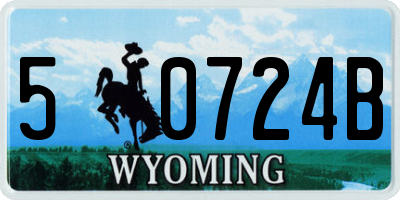 WY license plate 50724B