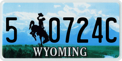 WY license plate 50724C