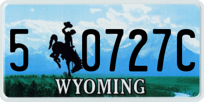 WY license plate 50727C