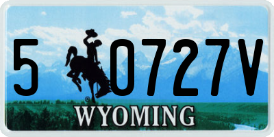 WY license plate 50727V