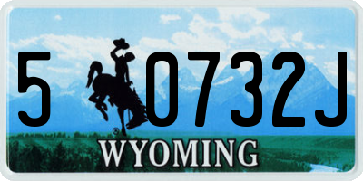 WY license plate 50732J