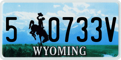WY license plate 50733V