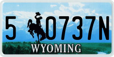 WY license plate 50737N