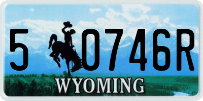 WY license plate 50746R