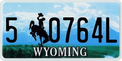 WY license plate 50764L