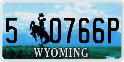 WY license plate 50766P