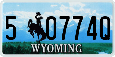 WY license plate 50774Q