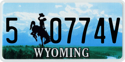 WY license plate 50774V