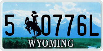 WY license plate 50776L
