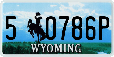 WY license plate 50786P