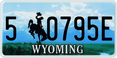 WY license plate 50795E
