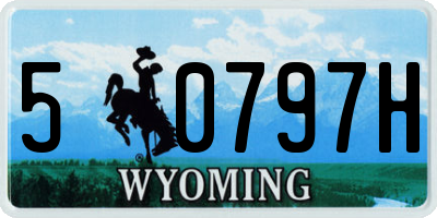 WY license plate 50797H