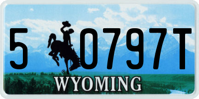 WY license plate 50797T