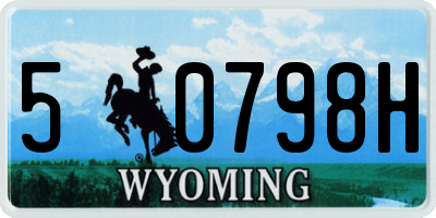 WY license plate 50798H