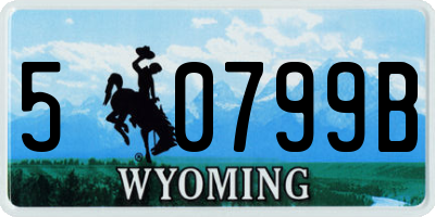 WY license plate 50799B