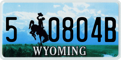 WY license plate 50804B