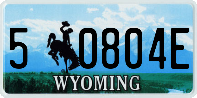 WY license plate 50804E