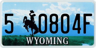WY license plate 50804F