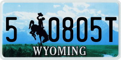 WY license plate 50805T