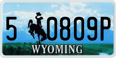 WY license plate 50809P