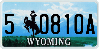 WY license plate 50810A