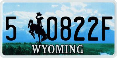 WY license plate 50822F