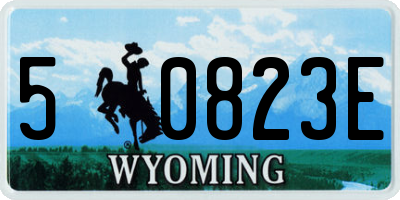 WY license plate 50823E