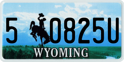 WY license plate 50825U