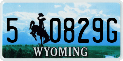 WY license plate 50829G
