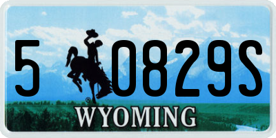 WY license plate 50829S