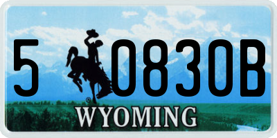 WY license plate 50830B