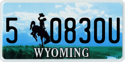 WY license plate 50830U