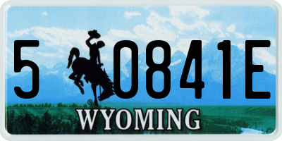 WY license plate 50841E