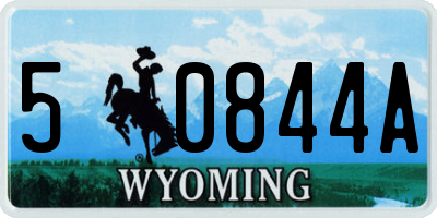 WY license plate 50844A