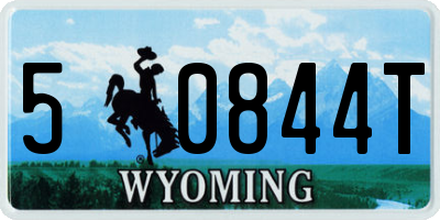 WY license plate 50844T