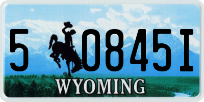 WY license plate 50845I