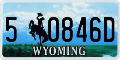 WY license plate 50846D