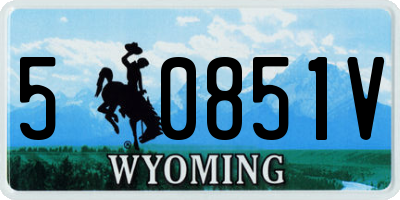 WY license plate 50851V